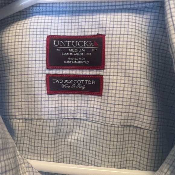 UNTUCKIT LONGSLEEVE BUTTON UP SHIRT IN BLUE - Picture 2 of 3